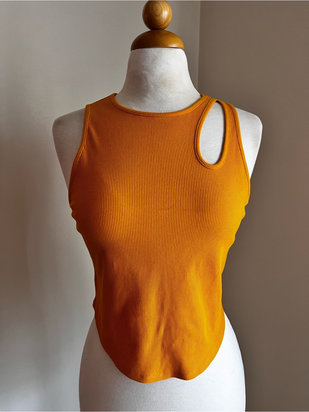 Mango Orange cutout tank